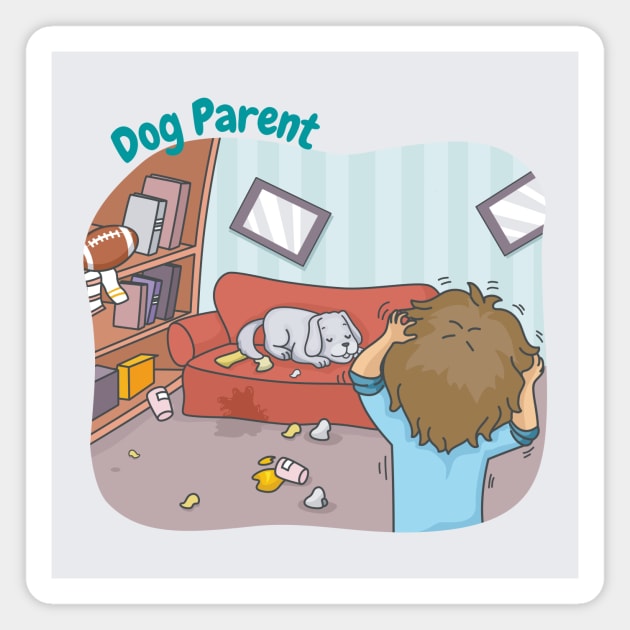 Dog Parent - Funny Dog lover Magnet by Moshi Moshi Designs